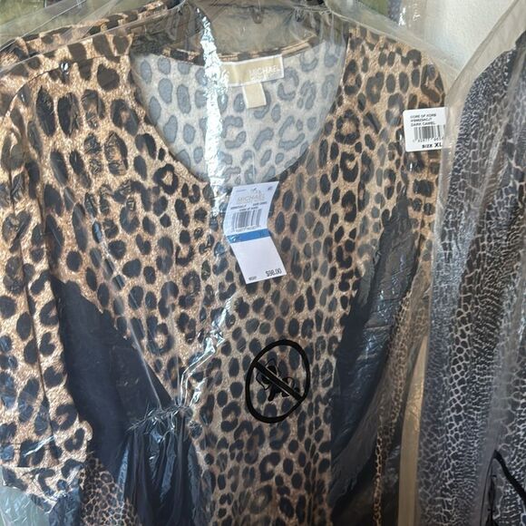 Michael Kors Mix Leopard Print Short Sleeve Dress NEW $89 - Picture 5 of 5